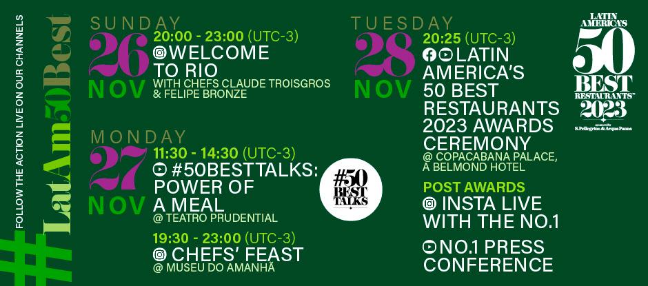 Watch Latin America's 50 Best Restaurants 2023 LIVE here on 28th November